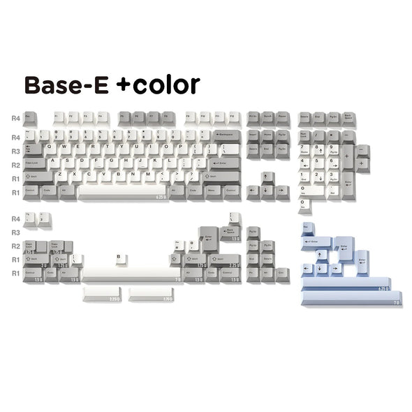 Minimal Gray Japanese PBT Keycap Set // Cherry