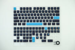 Blue/Black/White Japanese PBT Keycap Set // Cherry