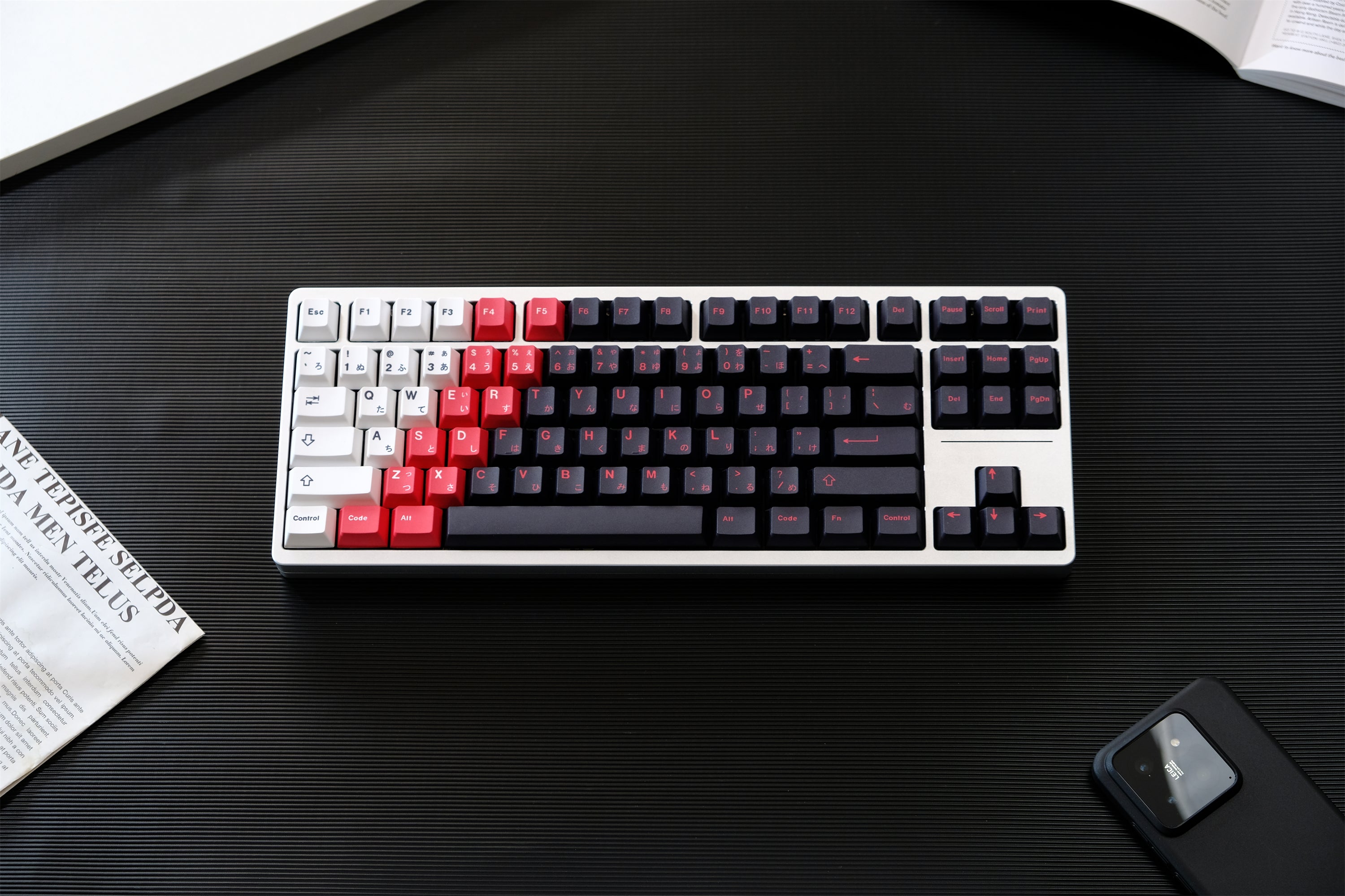 Red Gradient Keycaps Red&Black Gradient Theme Custom PBT Cherry Keycap Set // Cherry