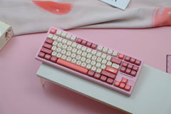 "Daifuku Delight" Pink PBT Keycap Set - 126 Keys, XOA Height, Cross Switch Compatible