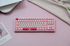 129-Key Custom Mechanical Keyboard Keycap Set – Premium PBT Material, Cherry Profile, Pink Themed