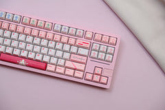 129-Key Custom Mechanical Keyboard Keycap Set – Premium PBT Material, Cherry Profile, Pink Themed