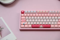 129-Key Custom Mechanical Keyboard Keycap Set – Premium PBT Material, Cherry Profile, Pink Themed