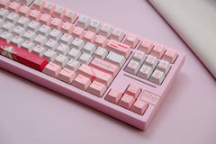 129-Key Custom Mechanical Keyboard Keycap Set – Premium PBT Material, Cherry Profile, Pink Themed