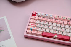 129-Key Custom Mechanical Keyboard Keycap Set – Premium PBT Material, Cherry Profile, Pink Themed