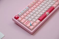 129-Key Custom Mechanical Keyboard Keycap Set – Premium PBT Material, Cherry Profile, Pink Themed