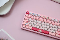 129-Key Custom Mechanical Keyboard Keycap Set – Premium PBT Material, Cherry Profile, Pink Themed