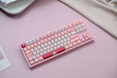 129-Key Custom Mechanical Keyboard Keycap Set – Premium PBT Material, Cherry Profile, Pink Themed