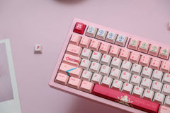 129-Key Custom Mechanical Keyboard Keycap Set – Premium PBT Material, Cherry Profile, Pink Themed