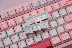 129-Key Custom Mechanical Keyboard Keycap Set – Premium PBT Material, Cherry Profile, Pink Themed