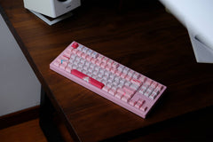 129-Key Custom Mechanical Keyboard Keycap Set – Premium PBT Material, Cherry Profile, Pink Themed