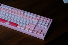 129-Key Custom Mechanical Keyboard Keycap Set – Premium PBT Material, Cherry Profile, Pink Themed