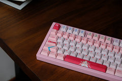 129-Key Custom Mechanical Keyboard Keycap Set – Premium PBT Material, Cherry Profile, Pink Themed