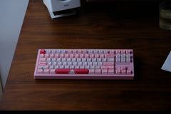 129-Key Custom Mechanical Keyboard Keycap Set – Premium PBT Material, Cherry Profile, Pink Themed