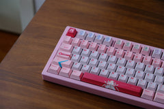 129-Key Custom Mechanical Keyboard Keycap Set – Premium PBT Material, Cherry Profile, Pink Themed