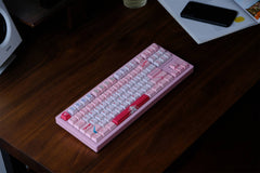 129-Key Custom Mechanical Keyboard Keycap Set – Premium PBT Material, Cherry Profile, Pink Themed