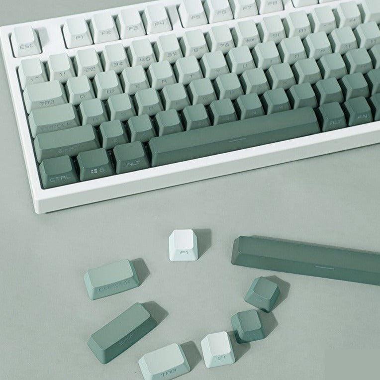 Keycaps Sa Gradient Seaweed Green Gradient Backlit PBT Keycaps | OEM