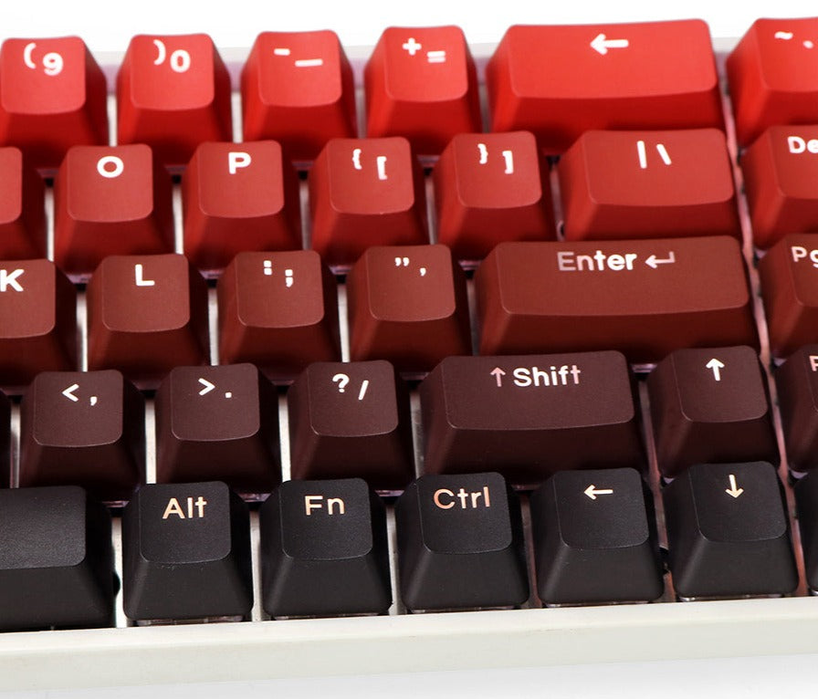 Key Cap Red Pc Good Luck Red Gradient PBT Keycap Set Backlit // OEM