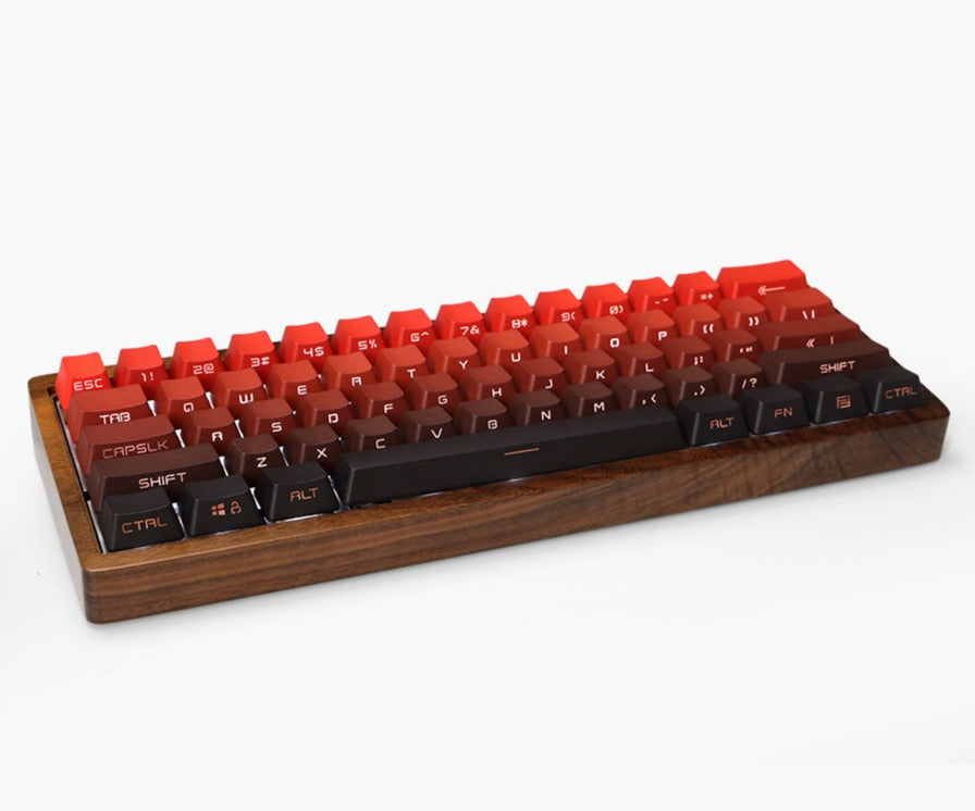 Transparent Red Gradient Keycaps Good Luck Red Gradient Backlit Keycaps | OEM