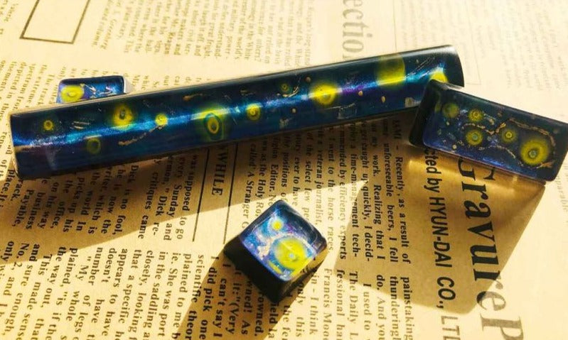 Van Gogh Starry Night Custom Resin Keycaps