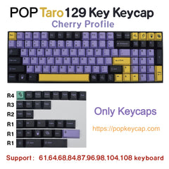 Purple Taro PBT Keycap Set // Cherry