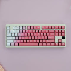 Pink White Gradient PBT Keycap Set // Cherry