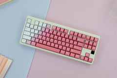 Pink White Gradient PBT Keycap Set // Cherry