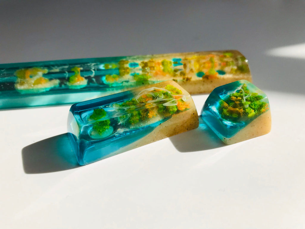Summer Forest Custom Handmade Resin Keycaps