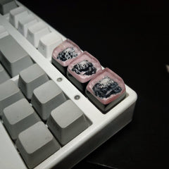 Pink Fuji Mountain Handmade Resin Keycap