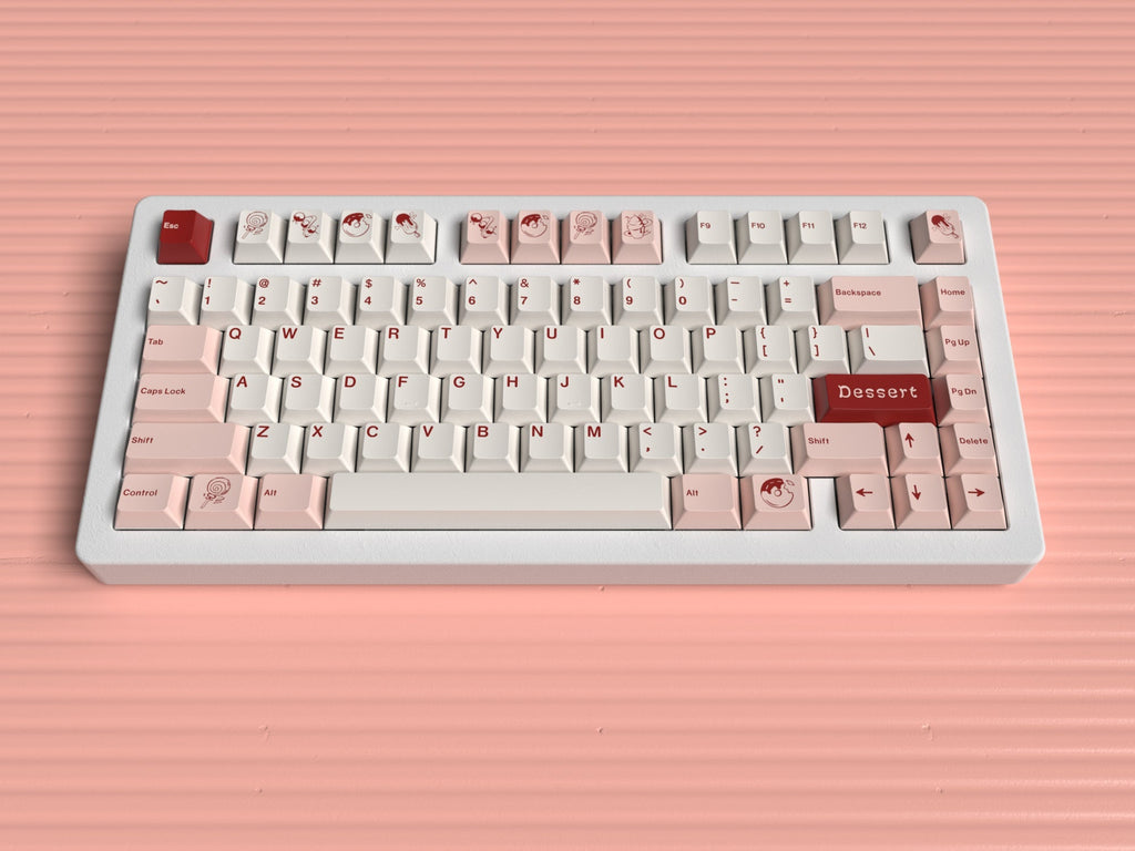 Pink 'Dessert' PBT Keycap Set // Cherry