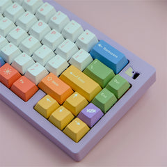 Rainbow PBT Keycap Set // Cherry