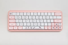 'Meow' Pink Kitty PBT Keycap Set // XDA