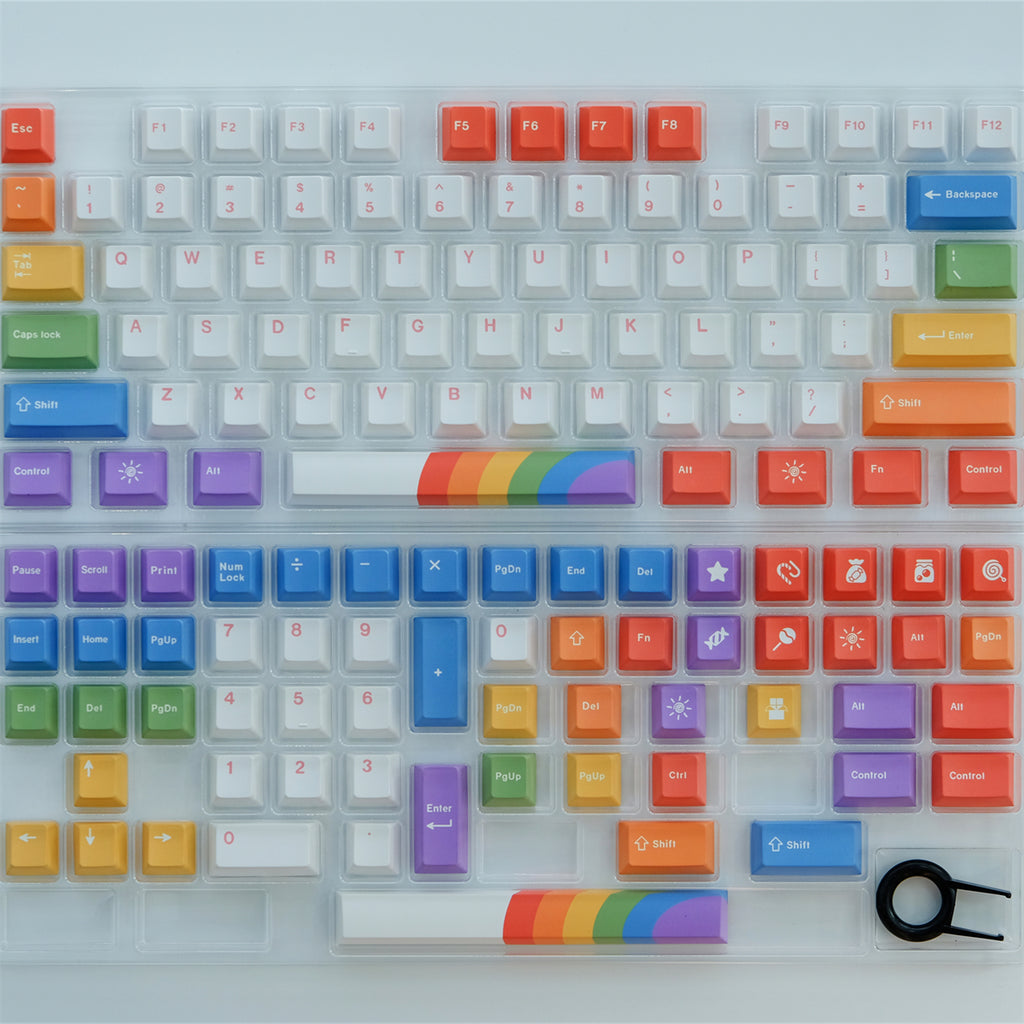 Rainbow PBT Keycap Set // Cherry